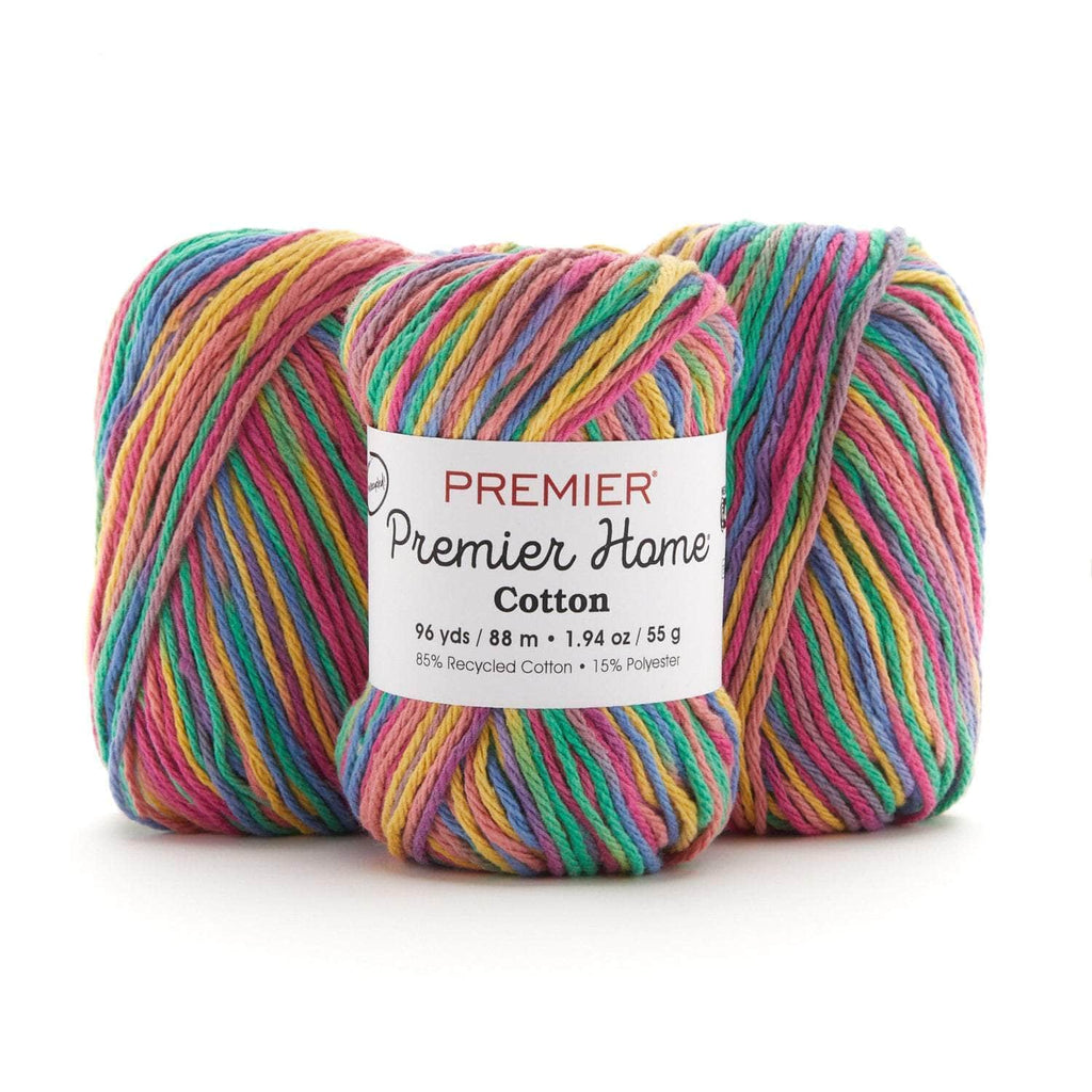 Premier Yarns Home Cotton Yarn, Ideal Knitting and Crochet Supplies, Made  of Recycled Cotton, 96 yds, Rainbow : : Home