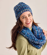 Berry Blooms Knit Cap and Cowl Set