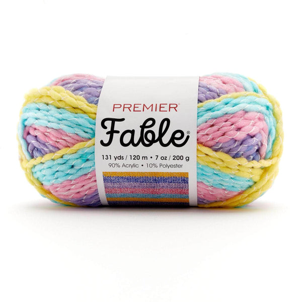 Myrtle Rainbow - Fuzzy Acrylic, Polyester, DK Weight Wool Blend Yarn 50  Grams (1.75 Ounces) 140 Meters (153 Yards)