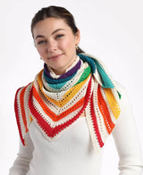 Stripes and Eyelet Shawl