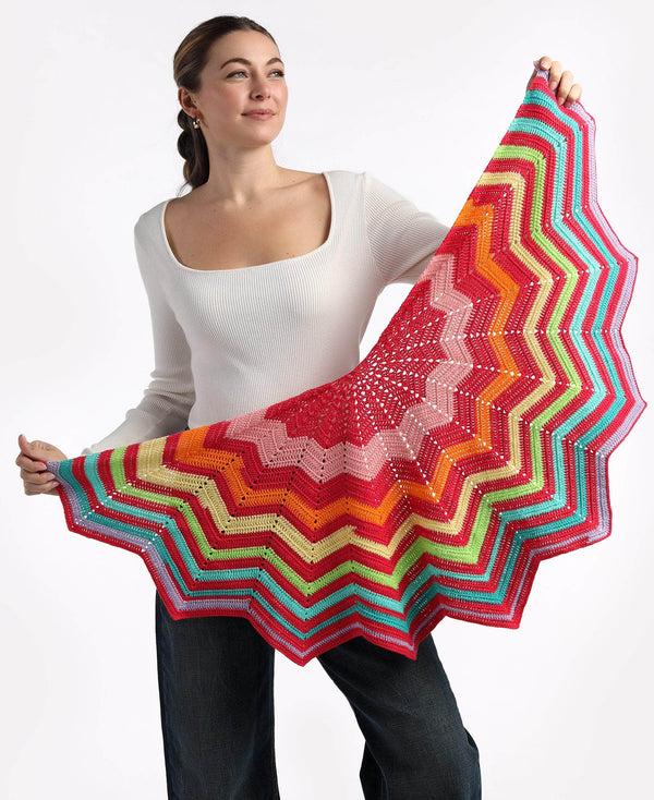 Chevron Burst Shawl