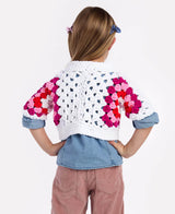 Rosy Petals Hexagon Cardi