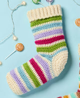 Ribbon Candy Crochet Stockings