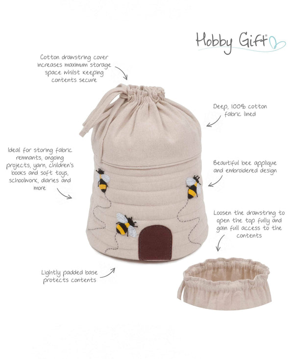 Beehive Drawstring Craft Bag