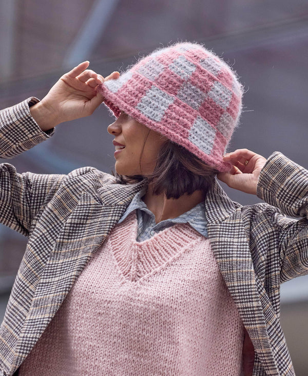 Plush Squares Bucket Hat