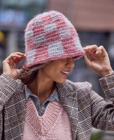 Plush Squares Bucket Hat