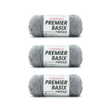 Basix® Worsted Gray Tweed Bag of 3