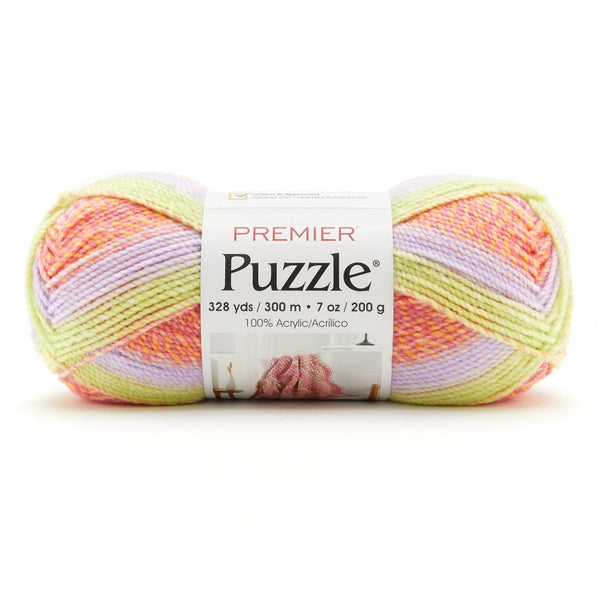 Premier Yarns Puzzle Yarn, Made of Acrylic, Ideal Knitting and Crochet  Supplies, Machine Washable, Solitaire, 328 Yards