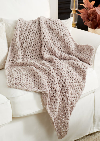 Bernat Baby Velvet Yarn - Baby Blanket Crochet Pattern