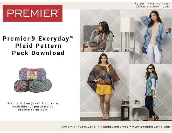 Premier® Everyday® Soft Worsted Plaid Yarn Pattern Pack Download – Premier  Yarns